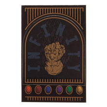 Thanos Infinity Stones Conquer Lanyard, Reversible Print Fantasy Style with Infinity Gauntlet Charm, ID Sleeve