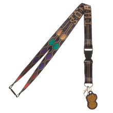 Thanos Infinity Stones Conquer Lanyard, Reversible Print Fantasy Style with Infinity Gauntlet Charm, ID Sleeve